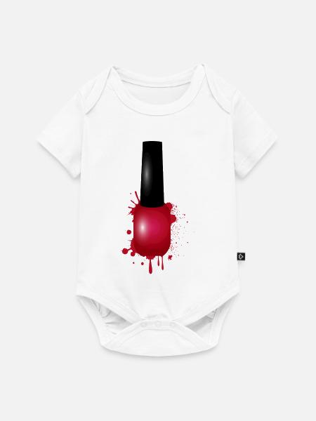 Roter Nagellack im Graffiti-Stil Illustration - Baby Premium Kurzarmbody - Weiß