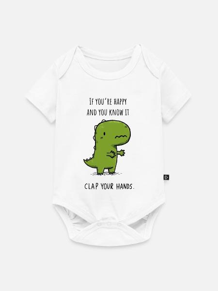 Clapp your hands - Baby Premium Kurzarmbody - Weiß