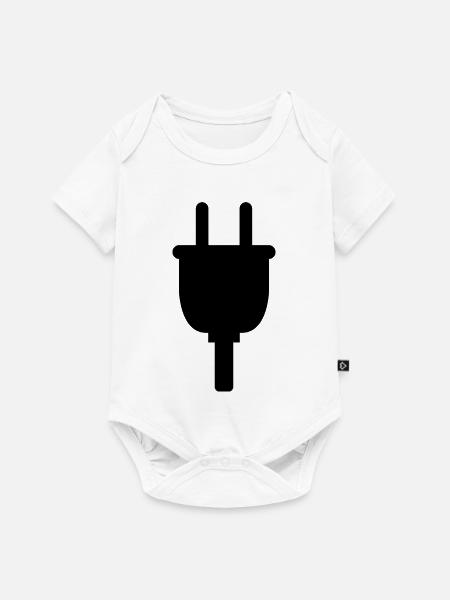 Elektrostecker - Baby Premium Kurzarmbody - Weiß