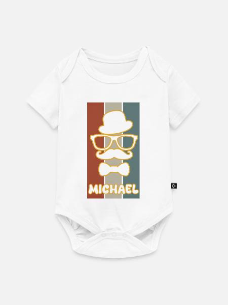 Michael als Vorname - Baby Premium Kurzarmbody - Weiß