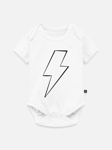 Blitz_schwarz - Baby Premium Kurzarmbody - Weiß