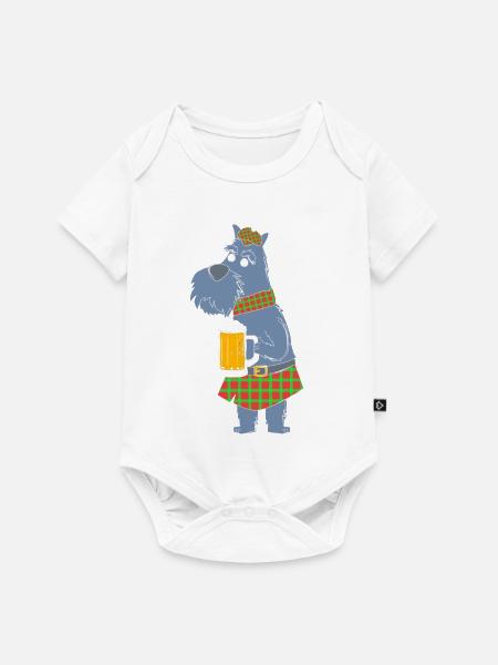 Scottish Terrier - Baby Premium Kurzarmbody - Weiß