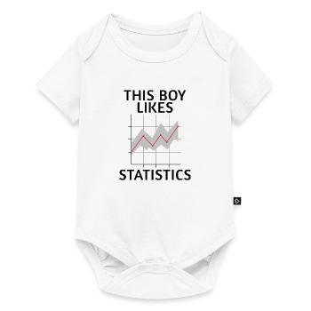 Boy Likes Statistiques Analyste de données Science - Body à manches courtes Premium Bébé - blanc - Devant