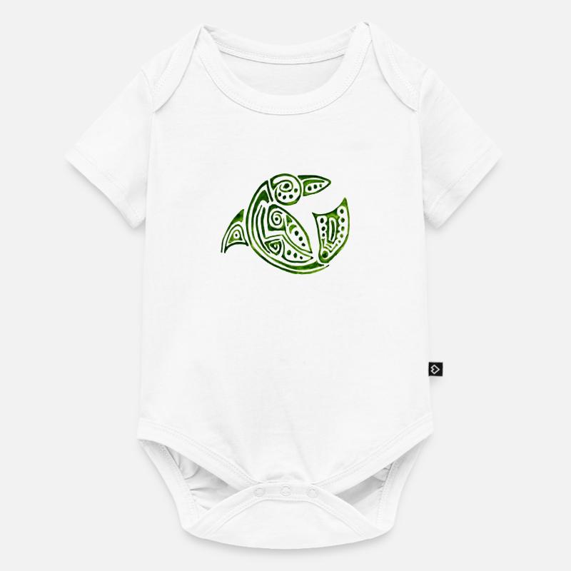 dauphin vert - Body à manches courtes Premium Bébé - blanc