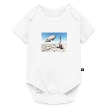 Zeppelin over the Eiffel Tower - Baby Premium short-sleeve bodysuit - white - Front