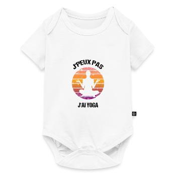 J'peux pas j'ai yoga - Body à manches courtes Premium Bébé - blanc - Devant