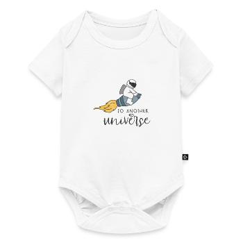UNIVERS FLYING ASTRONAUT ROCKET ROCKET MOTIF - Body à manches courtes Premium Bébé - blanc - Devant