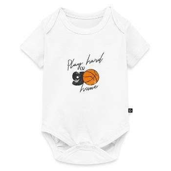BASKETBALL PLAY HARD SLAM DUNK TEAM GO HOME MOTIF - Baby Premium short-sleeve bodysuit - white - Front