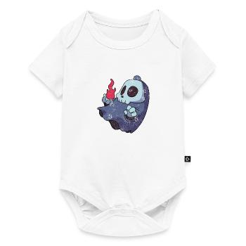 FLYING GHOST SKULL COMIC MOTIFS CADEAU - Body à manches courtes Premium Bébé - blanc - Devant