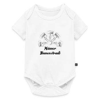Männer Blumenstrass schwarz - Baby Premium Kurzarmbody - Weiß - Vorne