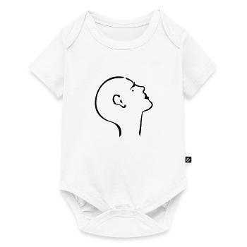 Weiblicher Glatzkopf / lady bold (1c) - Baby Premium Kurzarmbody - Weiß - Vorne
