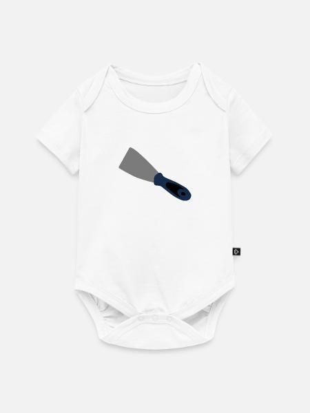 Malerspachtel - Baby Premium Kurzarmbody - Weiß