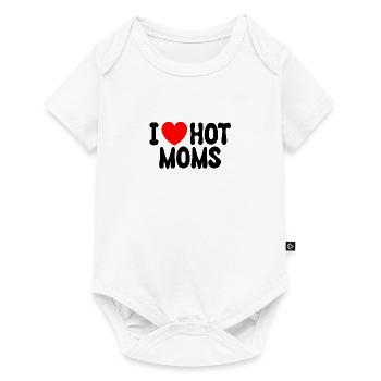 J'aime les mamans chaudes - Body à manches courtes Premium Bébé - blanc - Devant