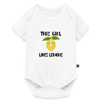 Girl Likes Citrons Limonade d'été Fruits exotiques - Body à manches courtes Premium Bébé - blanc - Devant
