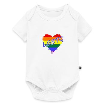 Lgbtq pride flag CSD Rainbow Regenbogen LGBT - Baby Premium Kurzarmbody - Weiß - Vorne