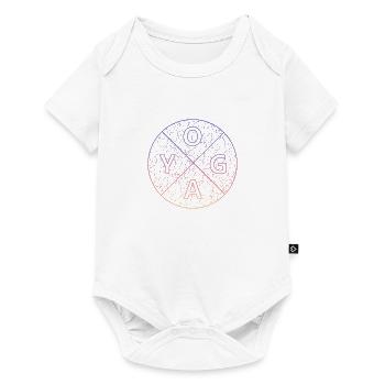 Yoga Yogi Namaste Design - Baby Premium Kurzarmbody - Weiß - Vorne