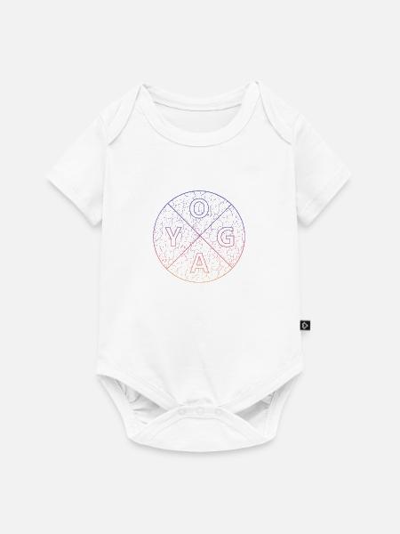 Yoga Yogi Namaste Design - Baby Premium Kurzarmbody - Weiß