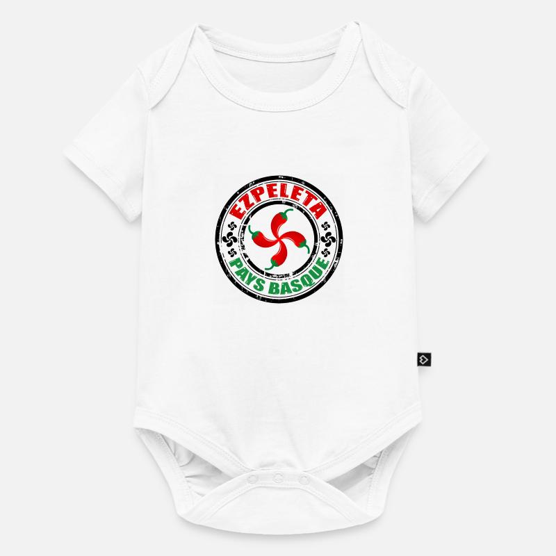 Espelette - Ezpeleta - Body à manches courtes Premium Bébé - blanc