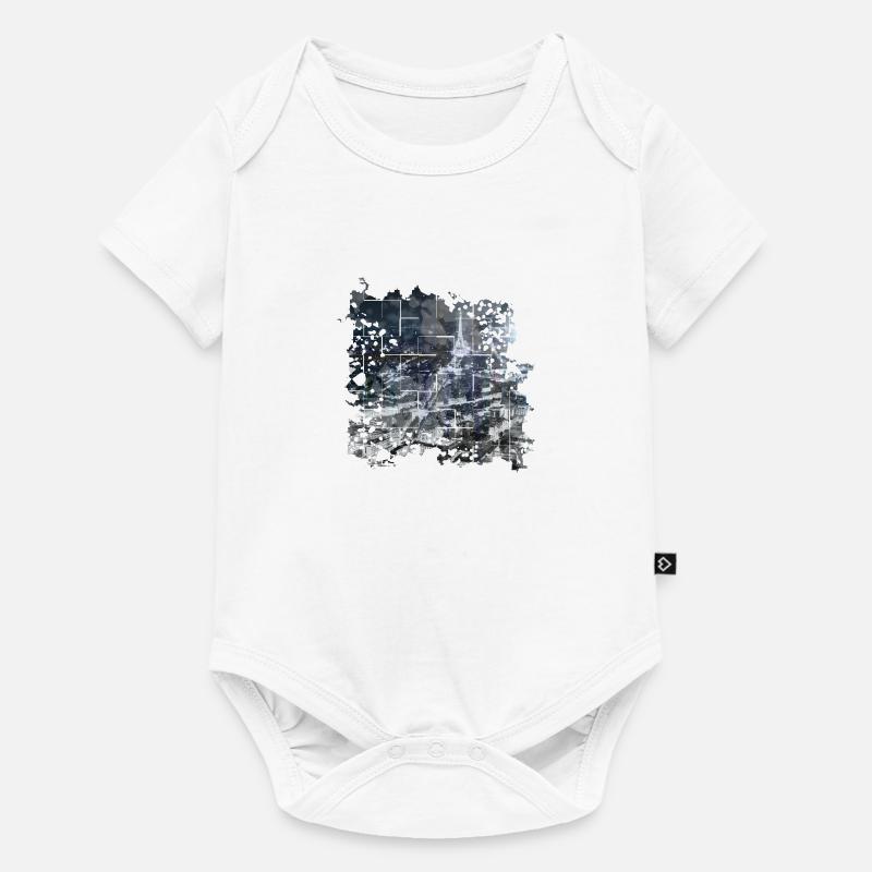 Paris, nuit, tour eiffel, cityscape - Body à manches courtes Premium Bébé - blanc