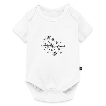 Mariage Just married black letter - Idée cadeau - Body à manches courtes Premium Bébé - blanc - Devant