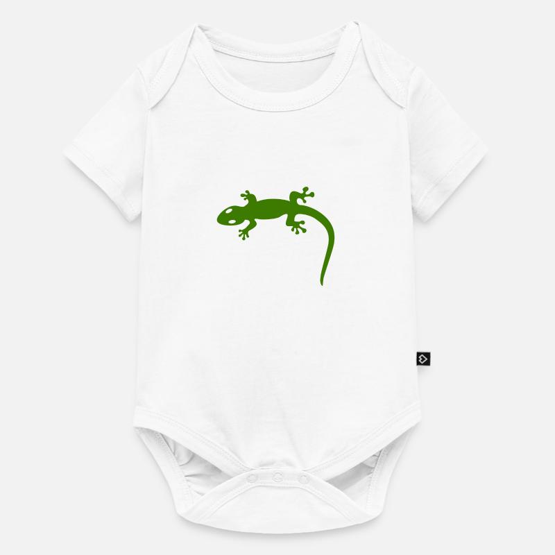 Eidechse - Baby Premium Kurzarmbody - Weiß