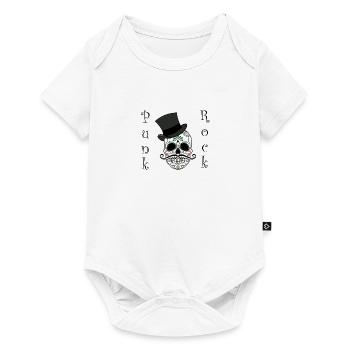 Punk rock tête de mort Skull - Body à manches courtes Premium Bébé - blanc - Devant