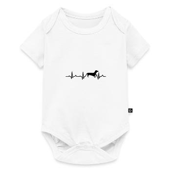 T-shirt pour chien amoureux de teckel - Body à manches courtes Premium Bébé - blanc - Devant