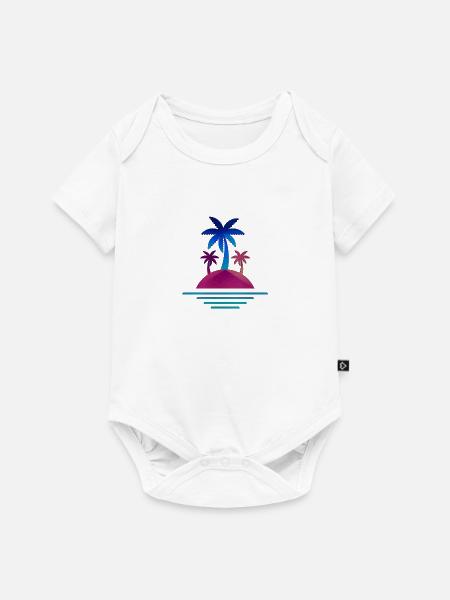 sunny island sonnige insel - Baby Premium Kurzarmbody - Weiß