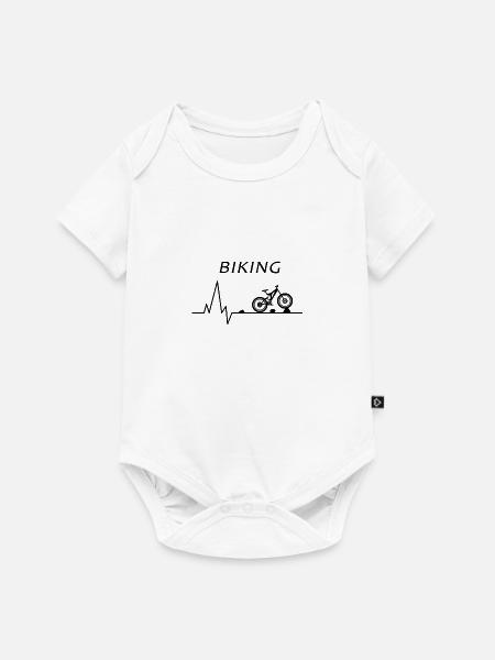 Biking - Baby Premium Kurzarmbody - Weiß