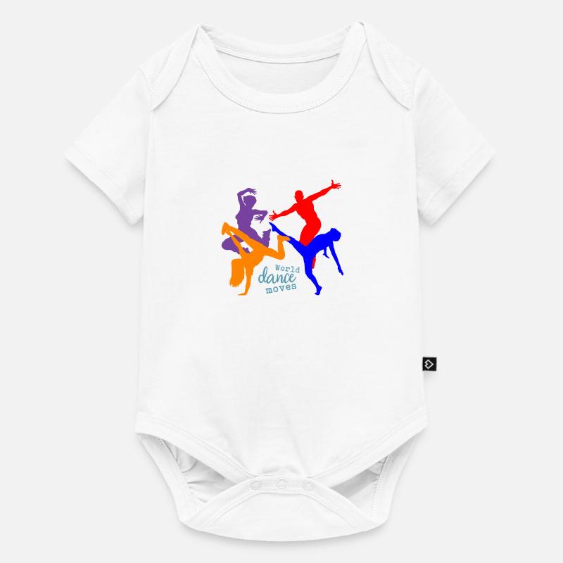 Danse du monde se déplace danser - Body à manches courtes Premium Bébé - blanc
