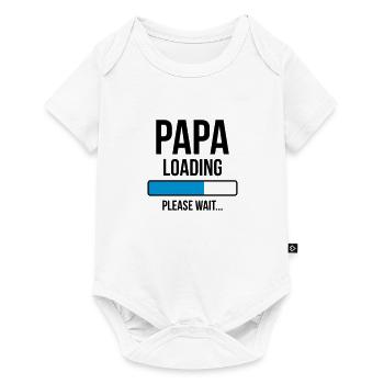 Papa Loading Please wait... - Baby Premium Kurzarmbody - Weiß - Vorne