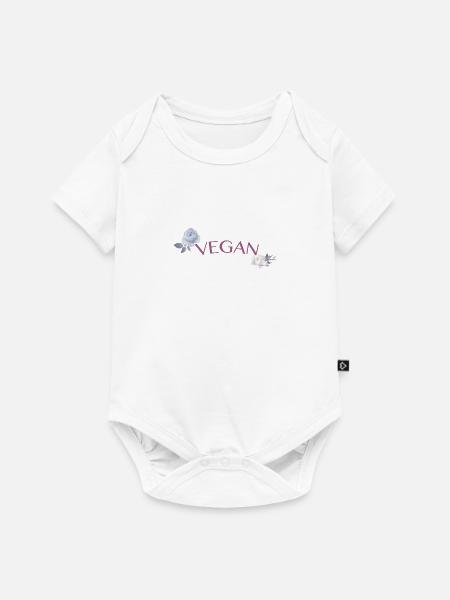Vegan - Baby Premium Kurzarmbody - Weiß
