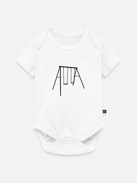 Schaukel für Kinder b1 - Baby Premium Kurzarmbody - Weiß