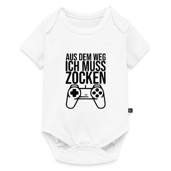 Aus dem Weg ich muss zocken - Baby Premium Kurzarmbody - Weiß - Vorne