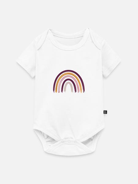 Regenbogen Boho Rainbow Baby Mädchen - Baby Premium Kurzarmbody - Weiß