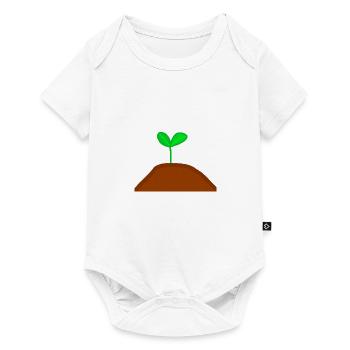Kleine Pflanze Natur wachsende Pflanze - Baby Premium Kurzarmbody - Weiß - Vorne