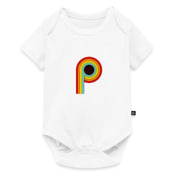Retro Design Stripes P - Baby Premium short-sleeve bodysuit - white - Front