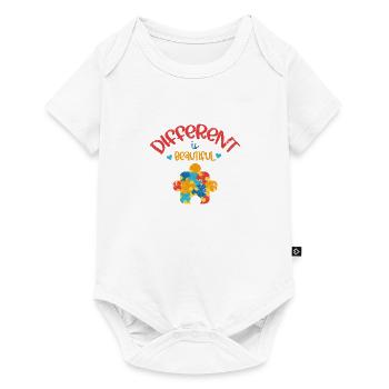 ADHS AUTIST ANDERS IST SCHÖN PUZZLE SPRUCH MOTIVE - Baby Premium Kurzarmbody - Weiß - Vorne