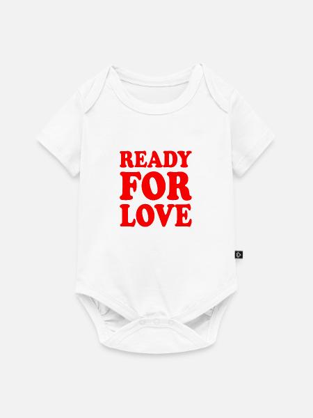 Ready for love - Baby Premium Kurzarmbody - Weiß