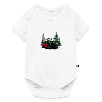 Traktor - Schlepper - Landwirt - Bauer - Baby Premium Kurzarmbody - Weiß - Vorne