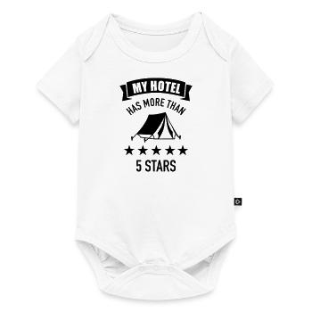 camping - Body à manches courtes Premium Bébé - blanc - Devant