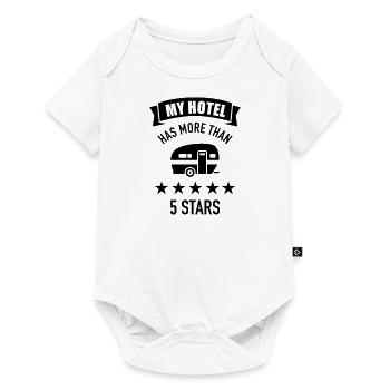 Wohnwagen - Baby Premium Kurzarmbody - Weiß - Vorne