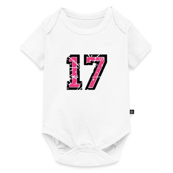 17 Vektor Used Look - Farbwechsel - Baby Premium Kurzarmbody - Weiß - Vorne