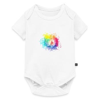Löwenkopf Wasserfarben - Baby Premium Kurzarmbody - Weiß - Vorne