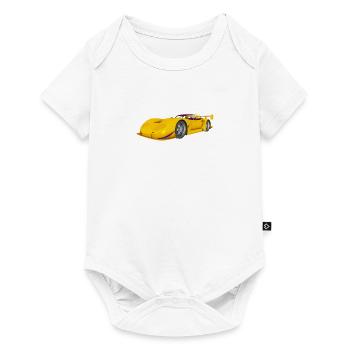 Nice yellow sports car - Baby Premium short-sleeve bodysuit - white - Front
