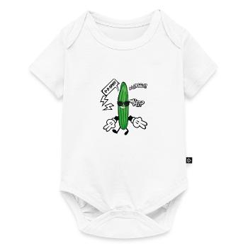 concombre, bande dessinée, comiccucombre, quoi, illustration - Body à manches courtes Premium Bébé - blanc - Devant