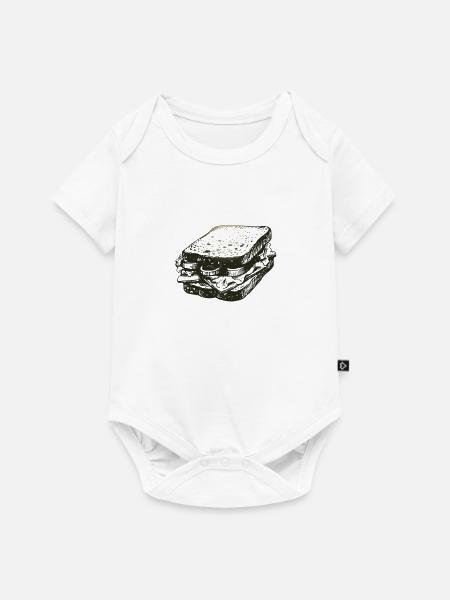 Sandwich - Baby Premium Kurzarmbody - Weiß