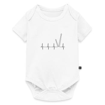 Battement de coeur de baguette, amour pour la batterie - Body à manches courtes Premium Bébé - blanc - Devant