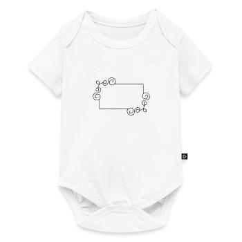 Frame with frills ornament pattern decoration - Baby Premium short-sleeve bodysuit - white - Front