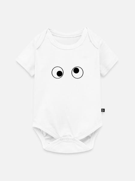 Augen funny - Baby Premium Kurzarmbody - Weiß